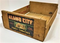 Alamo City Fancy Tomatoes Wood Crate