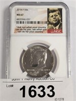 GRADED 2018 P KENNEDY HALF DOLLAR