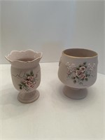 2 Lefton China vases