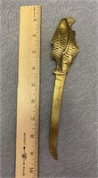 Solid Brass Pisces/Fish Letter Opener
