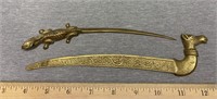 Solid Brass Letter Openers Camel, Lizard House