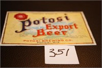 Potosi Export Beer Label