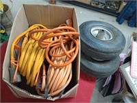 Extension cords and dolly Wheels