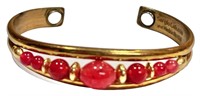 Sergio Lub Goldtone & Bead Bangle Bracelet