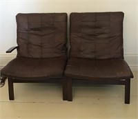 2 LEATHER UPHOLSTERED CHAIRS