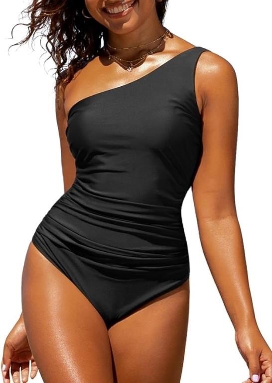 US 10 - Hilor Women's One Piece Swimsuits Shirred