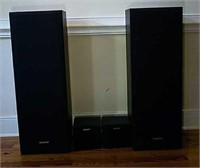 Four Sony Speakers