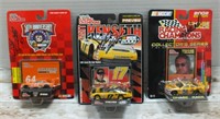 3 SIGNED RACING CHAMPIONS NASCAR TOY CARS