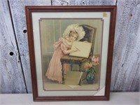 Girl Picture Double Matted & Framed