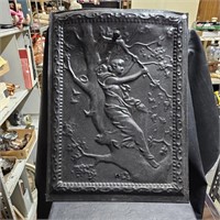 Metal Art Deco Style Fireplace Cover