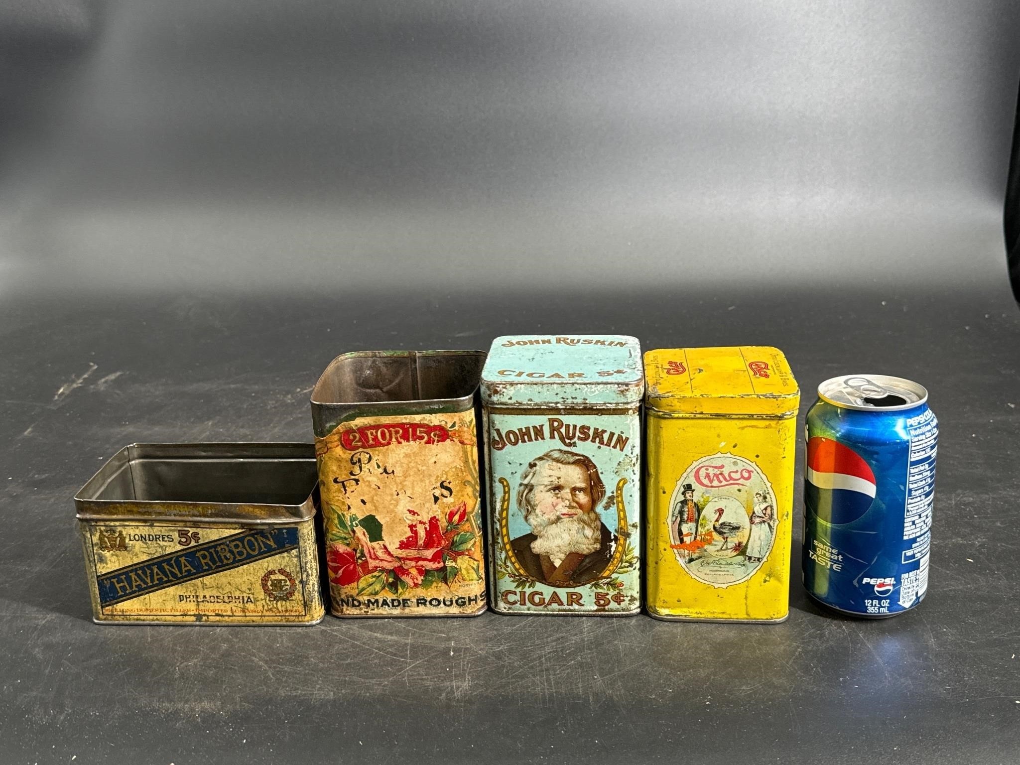 CIGAR TOBACCO STORE TINS LARD CANS TOYS SIGNS LOCAL ESTATE