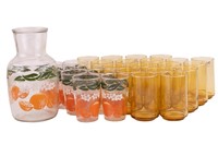 MCM Orange Juice Glass Sets