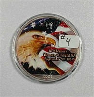 2001  $1  Silver Eagle   "Colorized"