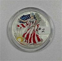 1999  $1  Silver Eagle  "Colorized"