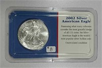 2002  $1  Silver Eagle  Unc.   "Littleton Holder"