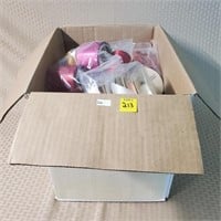 Box Lot of Ribbon & Material