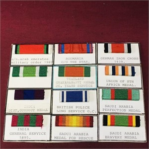 Lot Of 12 Military Ribbon Bar Samples