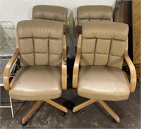 (A) 4 Caster Chair Co. Rolling Office Chairs 36”