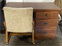 (A) Lang Furniture Desk 44 1/2” x 20” x 30” and