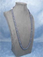 Blue Aventurine Stone Bead Necklace