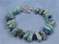 Turquoise Bracelet W/Sterling Silver Clasp