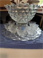 Vintage American Fostoria 14" Punch Bowl/pedestal