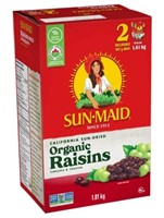 2-Pk Sunmaid Organic California Sun Dried Raisins,