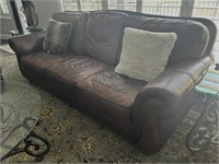 Aspen Saddle Leather Studded Sofa