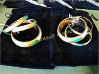 6 peacock wrist bracelets, new