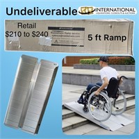 5 ft Folding Wheelchair Ramp w Carry Handle