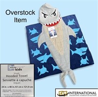 24" x 48" "Shark" Hooded Towel