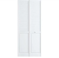 24 in. x 80 in. Louver/Panel Closet Bi-fold Door