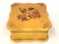 Vintage floral wood box
