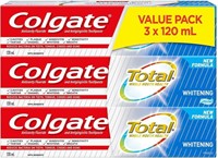 Colgate Total Whitening Toothpaste, 120 mL, 3 Pack