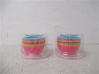 (2) 14Pk Silicone Cupcake Liners, Various Colours
