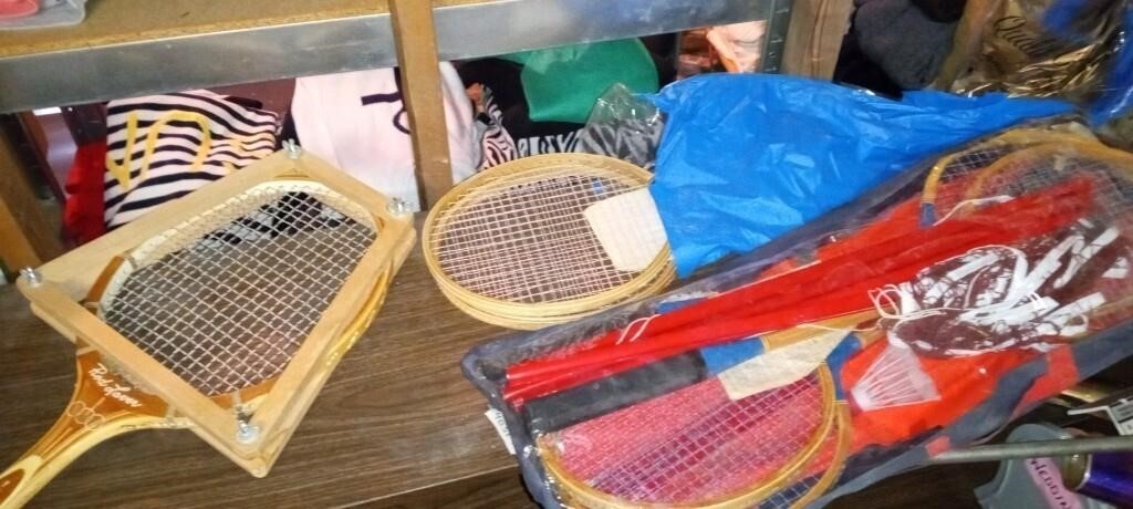 Bad Minton set with tennis racquets