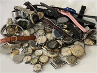 Lg Lot Men’s Vintage Watches Untested Parts