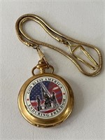 Enduring Freedom Pocket Watch w/ Chain New in Box