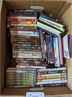 Banana box of DVDs