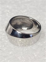 Sterling Band Silver Ring Sz 6.5