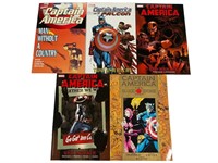 5 Marvel Trade Paperbacks Captain America