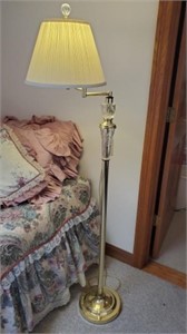 Brass and Crystal floor lamp.