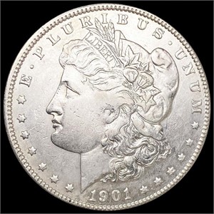 1901-S Morgan Silver Dollar NEARLY UNCIRCULATED