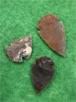 MID WESTERN US ARROWHEADS - 3 PCS  (SHARP NOT FOR