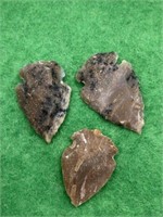 MID WESTERN US ARROWHEADS - 3 PCS  (SHARP NOT FOR