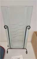 UNIQUE TALL VASE WITH METAL STAND