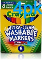 4pk Crayola 8ct Washable Fine Markers