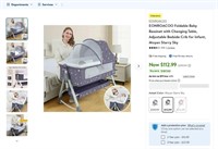 N2201  EONROACOO Baby Bassinet Starry Sky Foldab