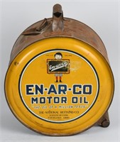 EN-AR-CO MOTOR OIL 5 GALLON ROCKER CAN