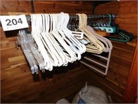 Plastic hangers - wooden skirt/pants hangers -
